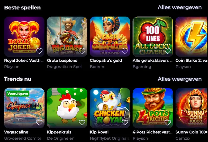 HighFly Casino Nederland games