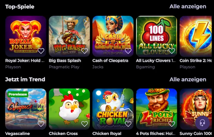 HighFly Casino Deutschland games